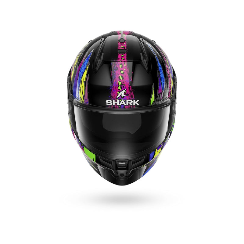 Shark Shark D-SKWAL 3 Fawn Helmet - Black/Violet/Yellow -
