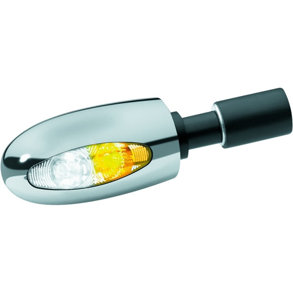 Kuryakyn Turn Signal BAR END Wh/amb Chrm