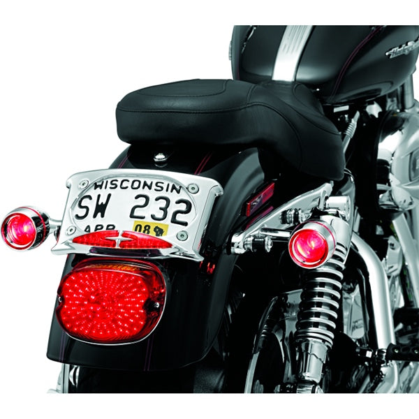 Kuryakyn Bezel Turn Signal W/rd Lens Chrm