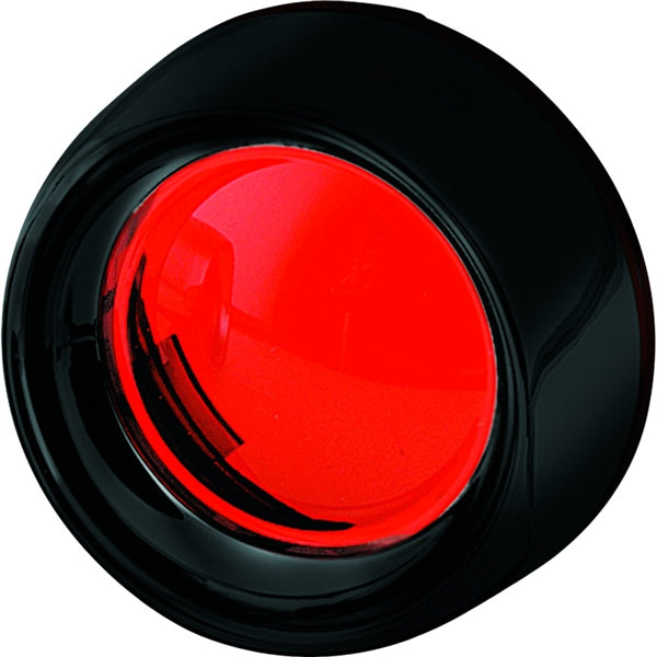 Kuryakyn Bezel Turn Signal W/rd Lens Gloss BK
