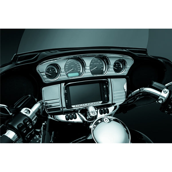 Kuryakyn Trim Stereo Tri-line Deluxe Chrm