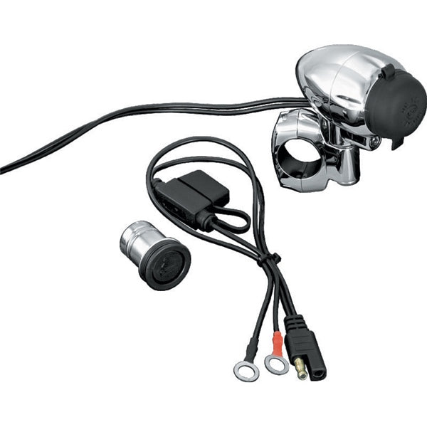Kuryakyn Power Plug W/ 1" BAR Mount Chrm