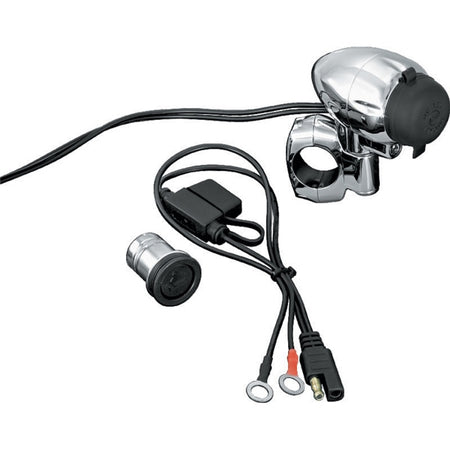 Kuryakyn Power Plug W/ 1" BAR Mount Chrm
