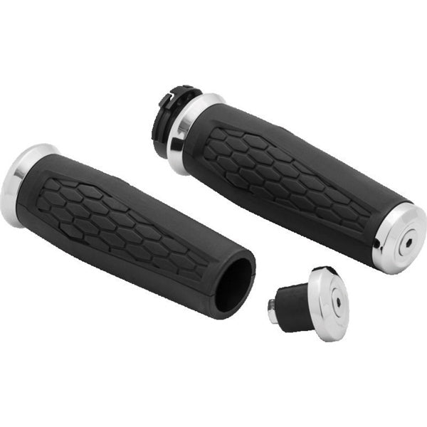 Kuryakyn Grips HEX Dual Cable Chrm