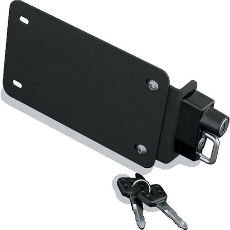 Kuryakyn Helmet Lock License Plate BK