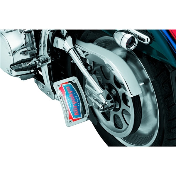 Kuryakyn License Plate Mount Curved LED BK