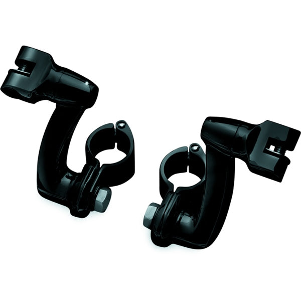 Kuryakyn Footpeg Mount Offset W/ 1-1/4" Clamp BK