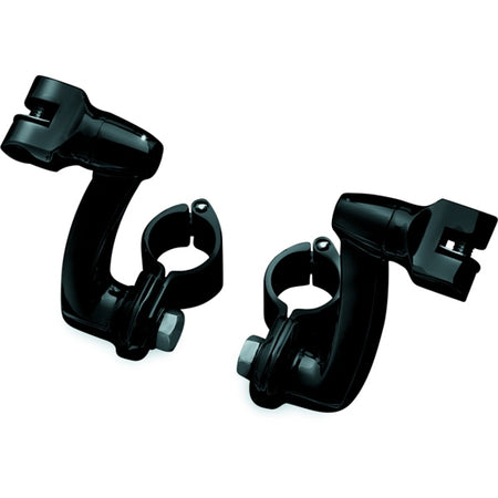 Kuryakyn Footpeg Mount Offset W/ 1-1/4" Clamp BK