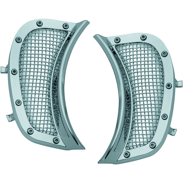 Kuryakyn Headlight Vent Accent Mesh Chrm