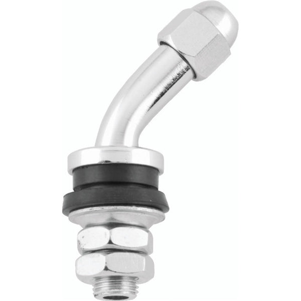 BikeMaster Valve Stem 45DEG Chrome
