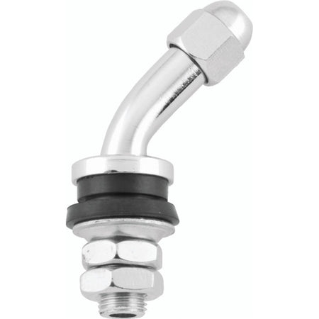 BikeMaster Valve Stem 45DEG Chrome