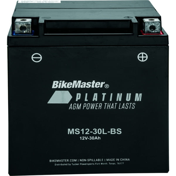 BikeMaster MS12-30L-BS AGM Battery