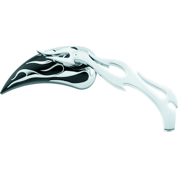 Biker's Choice Teardrop Mirror with Flame