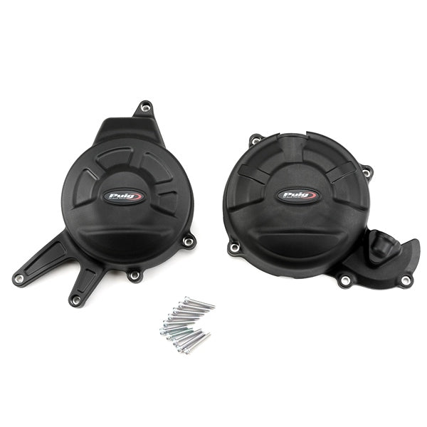 Puig Engine Cover Track Homol BK Aprilia