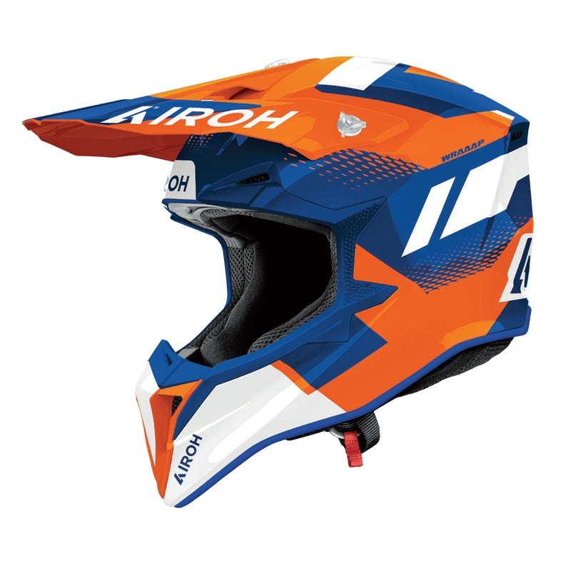 Airoh Airoh Wraaap Vision Helmet | Orange/Blue Gloss | 2XS